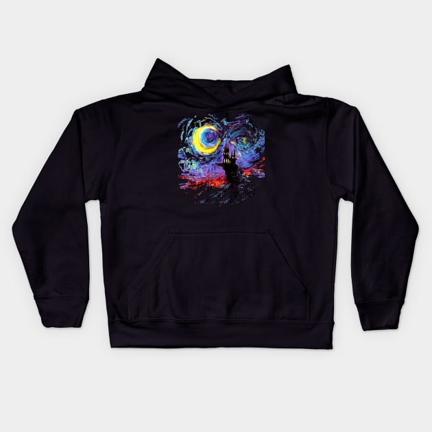 The Haunting of van Gogh Kids Hoodie by sagittariusgallery